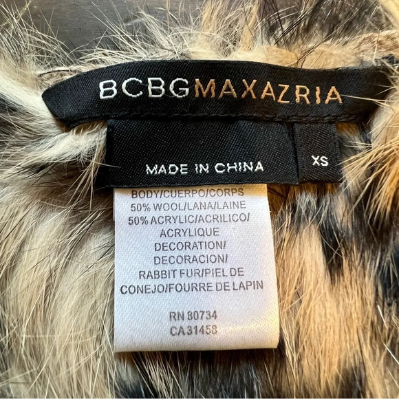 BCBG MAXAZRIA Fur Leopard Print Vest - Picture 8 of 8